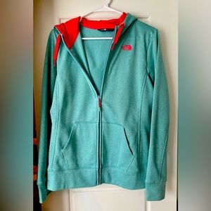 North Face hooded zip-up sweatshirt jacket